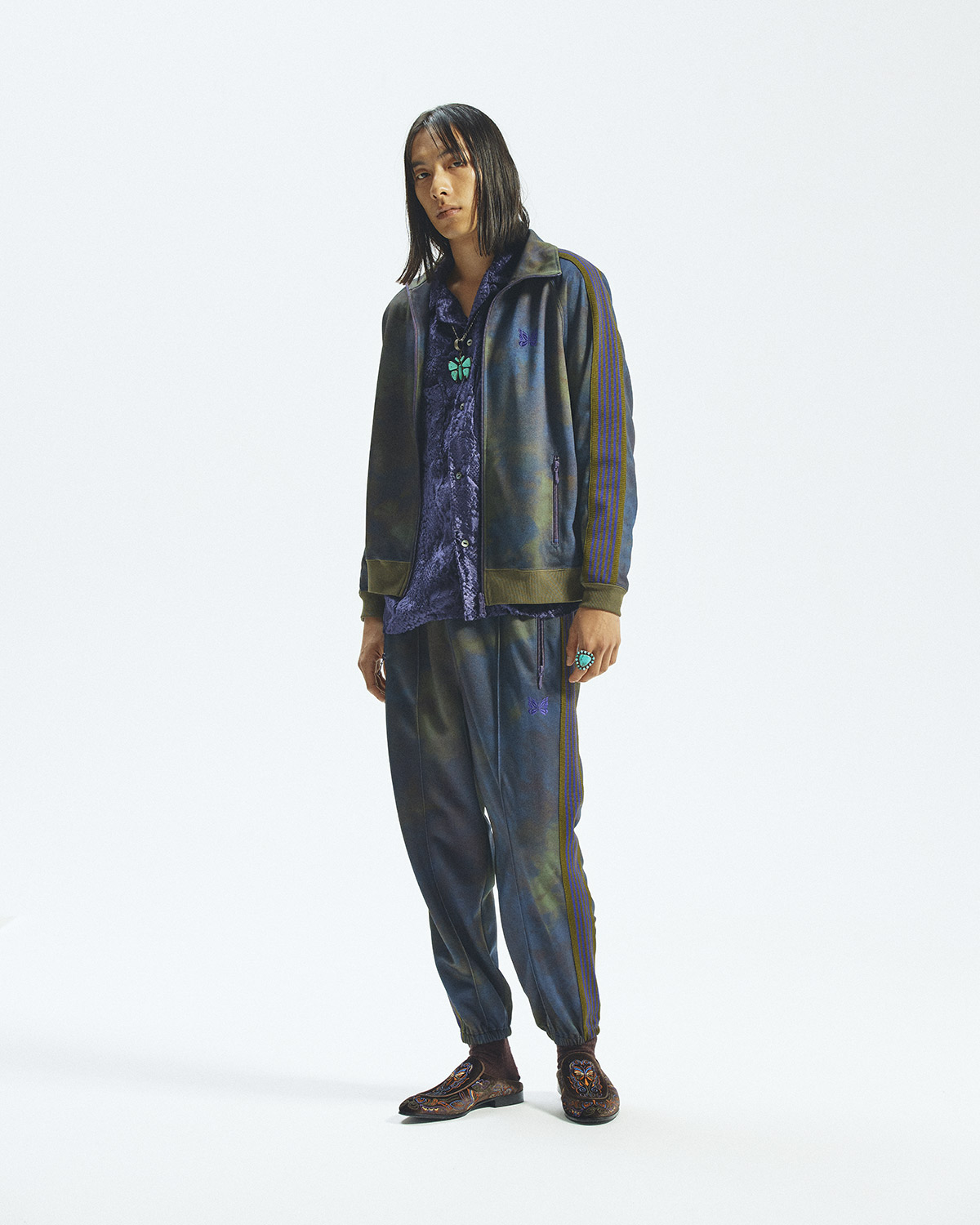 〈NEEDLES〉TRACK SUITS PRINTED UNEVEN DYE for NEPENTHES | MENS