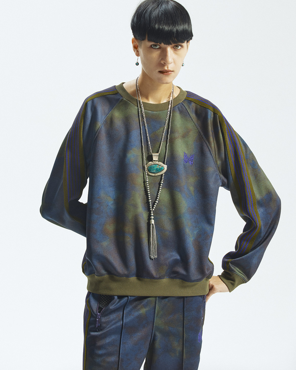 〈NEEDLES〉TRACK SUITS PRINTED UNEVEN DYE for NEPENTHES | WOMENS