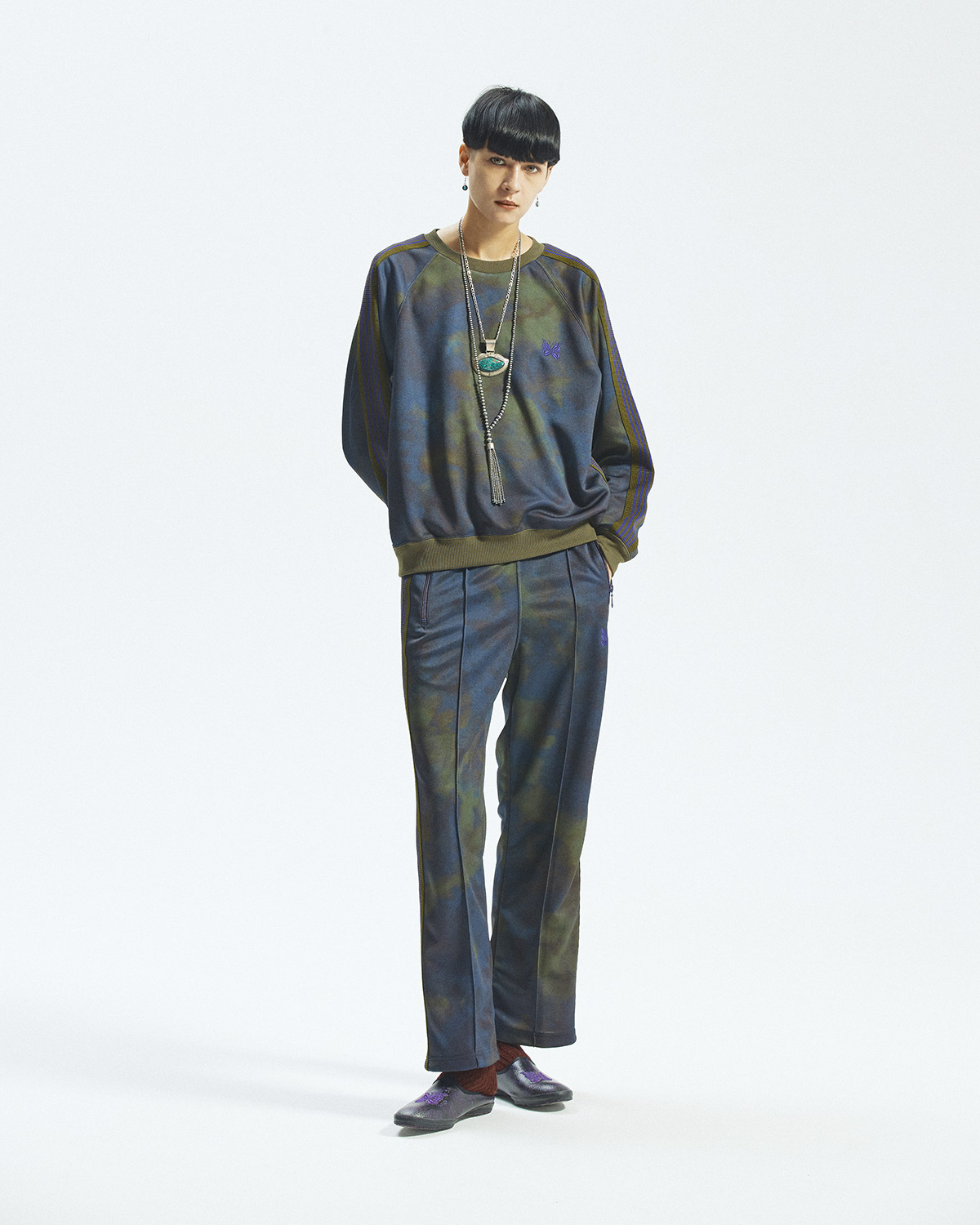 〈NEEDLES〉TRACK SUITS PRINTED UNEVEN DYE for NEPENTHES | WOMENS