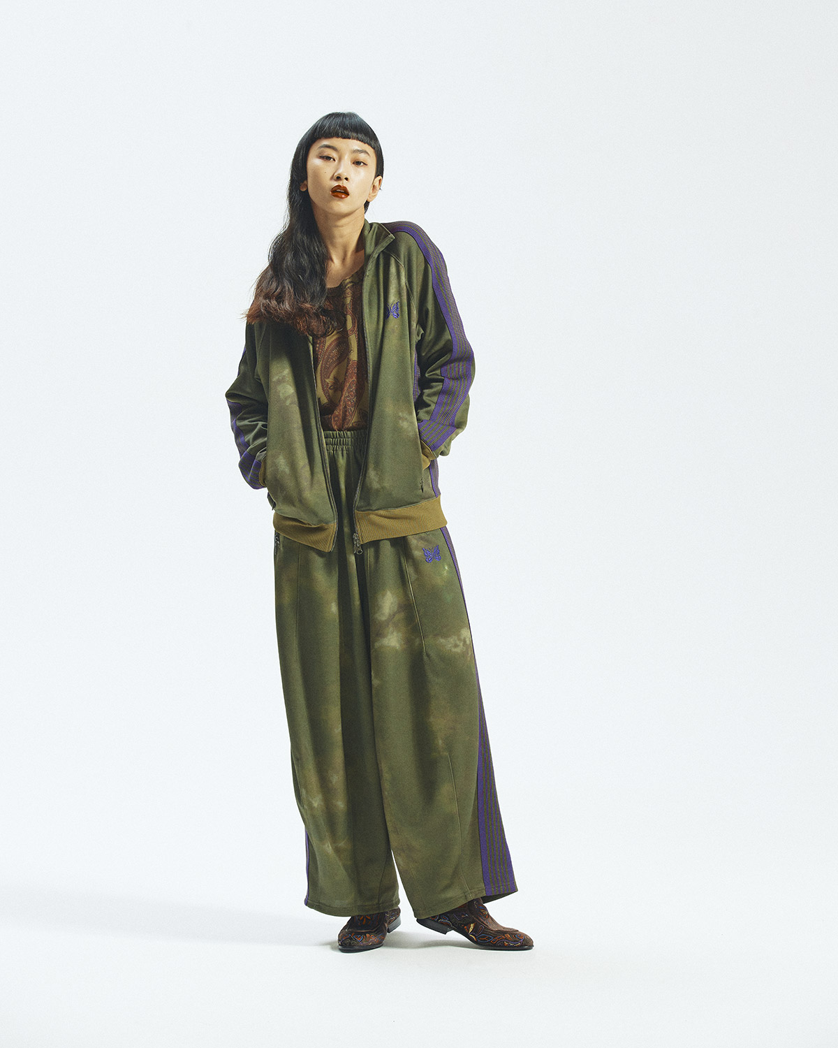 〈NEEDLES〉TRACK SUITS PRINTED UNEVEN DYE for NEPENTHES | WOMENS