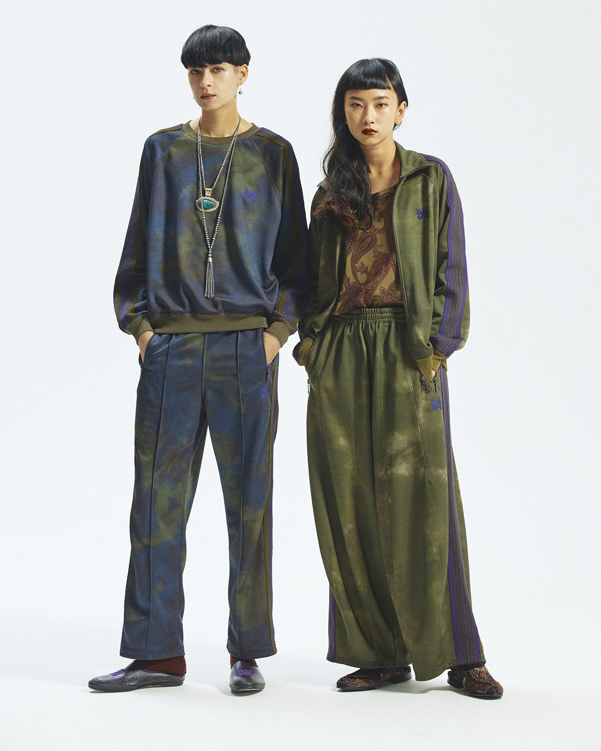 〈NEEDLES〉TRACK SUITS PRINTED UNEVEN DYE for NEPENTHES | WOMENS